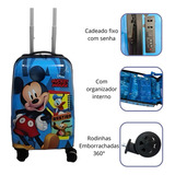 Mala Com Rodas Rodinhas 360º Viagem Rigida Mickey Disney