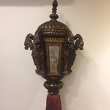 Farola Farol De Góndola En Madera Dorada A La Hoja 1820 A101