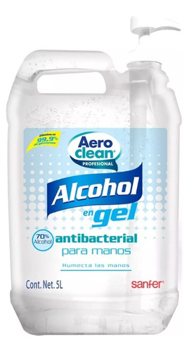 Gel Antibacterial Para Manos  Aero Clean 10 Litros Sanfer