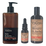 Cuidado Com  Barba Shampoo + Oleo + Balm 500ml - Amadeirado
