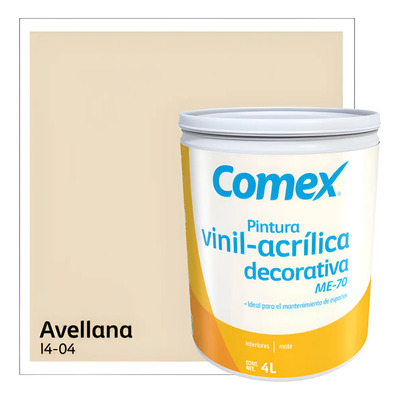 Galón Pintura Vinílica Comex Me-70 4 Litros Colores Acabado Mate Color Avellana | Meses sin interés