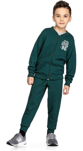 Conjunto Moletom Infantil Masculino College Lecimar