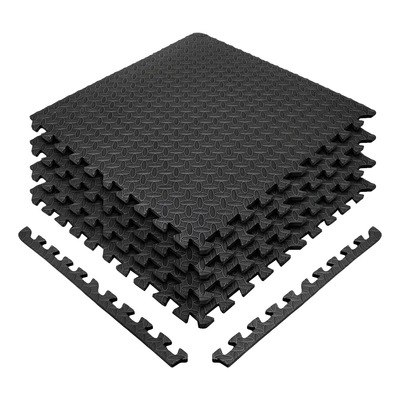 Tapete Foamy Gym Ejercicio Piso Multiuso 2mm 60x60cm 4 Pzs Color Negro | Envío gratis