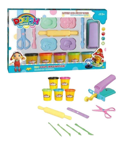 Set Plastilina Didáctica Moldes Accesorios Juguete Niño Niña