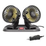 1p Ventilador De Escritorio For Coche, Doble Cabezal De 12v