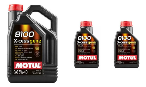 Motul 8100 Xcess Gen2 X (5 + 2 Lts )  5w40 Sintético 