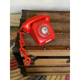 Teléfono Antiguo Escaso Color Rojo