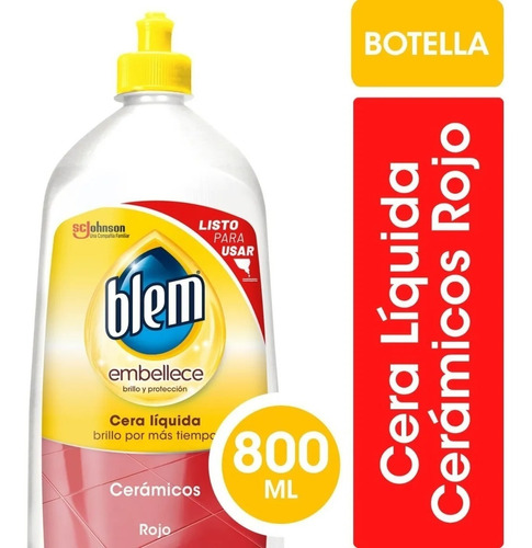 Cera Líquida Para Pisos Blem Cerámicos Rojo Botella 