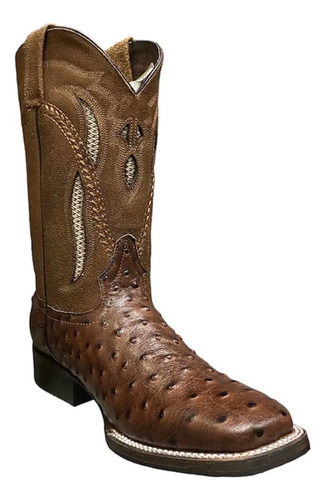 Botas Mexaboot Rodeo Texana Bulldog Piel Grabado Avestruz