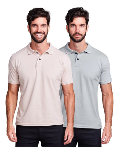 Kit 2 Camisas Masculinas Polo Piquet Alta Qualidade