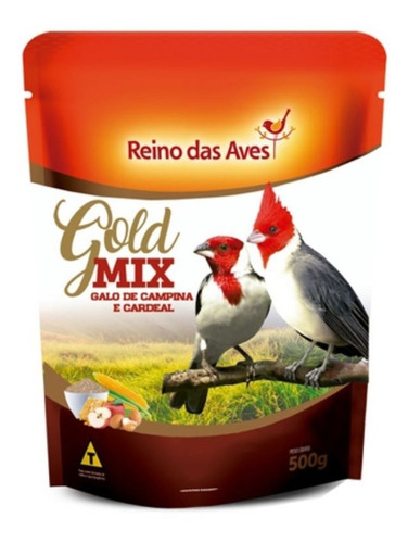 Cardeal E Galo De Campina Gold Mix 500g - Reino Das Aves