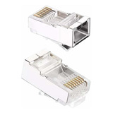 Conectores Cat6 Rj45 Blindados  Paquete De 50 24awg Cha...