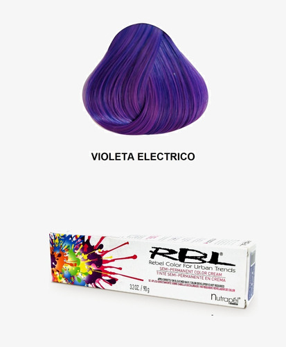 Tinte Para Cabello Violeta Electrico Fantasía 