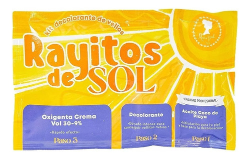 Kit Polvo Decolorante De Vellos Rayitos De Sol 