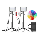 Usb Led Kit Luz Video Iluminación Fotografía Regulable 2 Pcs