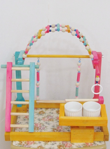 Playground Para Calopsitas - Gourmet Colorido