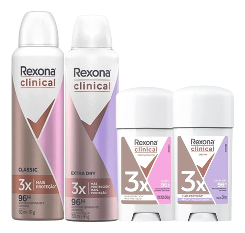 Rexona Clinical Classic Extra Dry Aerosol Creme Desodorante