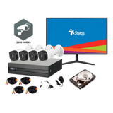 Kit Videovigilancia Dahua 4 Camaras 2mp 720p 2 Tb Y Monitor