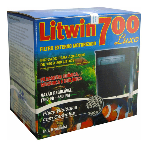 Litwin Filtro Ext (hang-on) Aquario 700 Luxo (150-200l) 220v