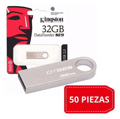 50 Memorias Usb Kingston Datatraveler Se9 Dtse9h 32gb 2.0