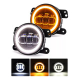 2pc 4in Faros De Niebla Led Ojos Ángel Para Wrangler Jeep