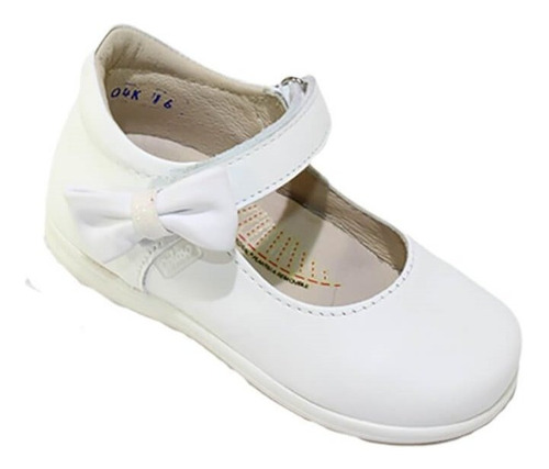 Zapatilla Casual Vestir Coloso Niña Blanco Piel 947cx04