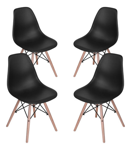 Set De 4 Sillas Eames Modernas Minimalistas Casa - Oficina