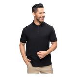 Polera Pique Básica Lisa Negro Hombre Fashion's Park