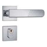 Fechadura Externa Stam Inox Escovado 803/21 Roseta Quadrada