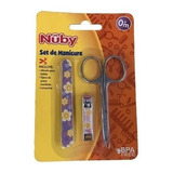 Set De Manicura Para Bebe Nuby Alicate Tijera Y Limas Suaves