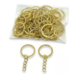 Pack 20 Unidades Argollas Llaveros Dorado 25mm Insumos 