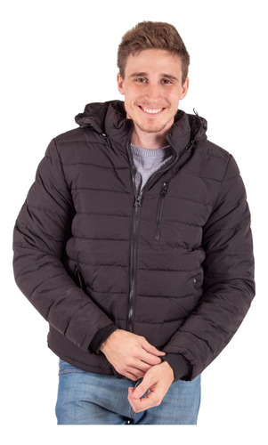 Rompeviento Hombre Campera Liviana Anorak Combinado Capucha 