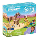 Playmobil Pru Com Cavalo E Potro Spirit 16 Peças 70122