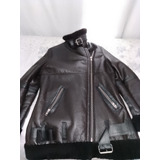 Campera De Cuero Con Corderito 