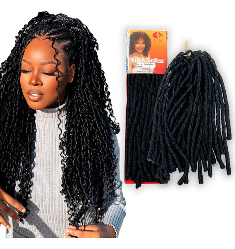 Cabelo Cacheado Dreads Original Nina Softex Crochet Braidss