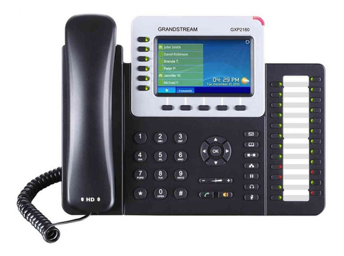 Telefono Ip Grandstream Gxp2160 24 Teclas Rapidas 6 Lineas Sip Gigabite Poe Pantalla Lcd Color Usb Bluetooth