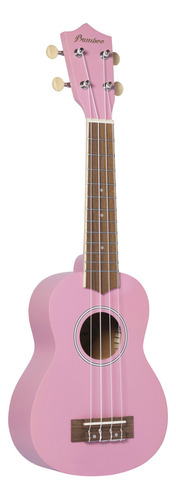 Ukelele Soprano Bamboo Estudio Rosa Con Funda