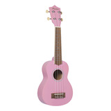 Ukelele Soprano Bamboo Estudio Rosa Con Funda