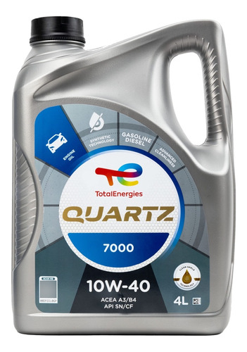 Aceite Total Quartz 7000 10w40 Semisintético 4 Litros