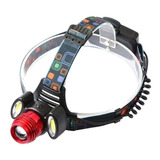 Farol Lanterna Capacete Bike 2cob + Led Recarrega Usb Com Nf