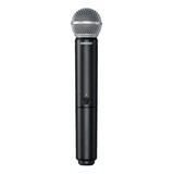 Microfone Sem Fio Com Transmissor Portátil Shure Blx2/sm58, Cor Preta