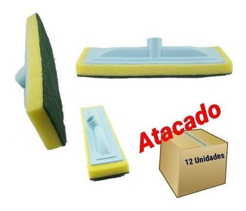 Refil Bucha Limpa Azulejo Esfregão Sem Cabo C/12 (promoção)