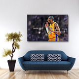 Quadro Decorativo Kobe Bryant Invincible Tela Em Tecido