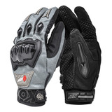 Guantes Para Moto Kov Delta Gris Con Limpiador De Mica 2020