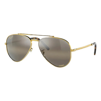 Anteojos de sol polarizados Ray-Ban Aviator New Aviator talle Extra extra large diseño Liso armazón polished legend gold y lente silver\u002Fbrown | Meses sin interés
