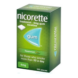 Nicorette 105 Chicles 4mg Nicotin Sabor Menta Dejar Fumar