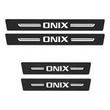 4 Stickers Protección Para Estribos Chevrolet Onix Carbono