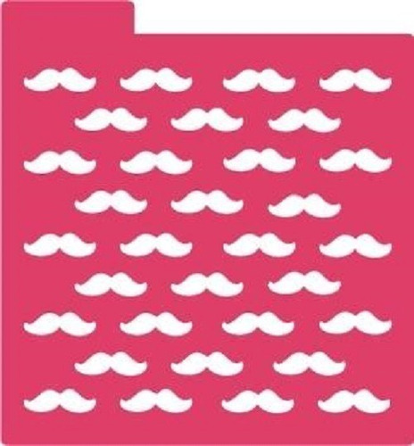 Stencil Bigotes - Planilla Decorativa Reusable