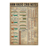 Ham Radio Crib Notes Amateur Radio Tin Sign Bar Decorac...
