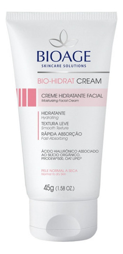 Ácido Hialurônico Creme Hidratante Facial Skincare - Bioage Tipo De Pele Todo Tipo De Pele